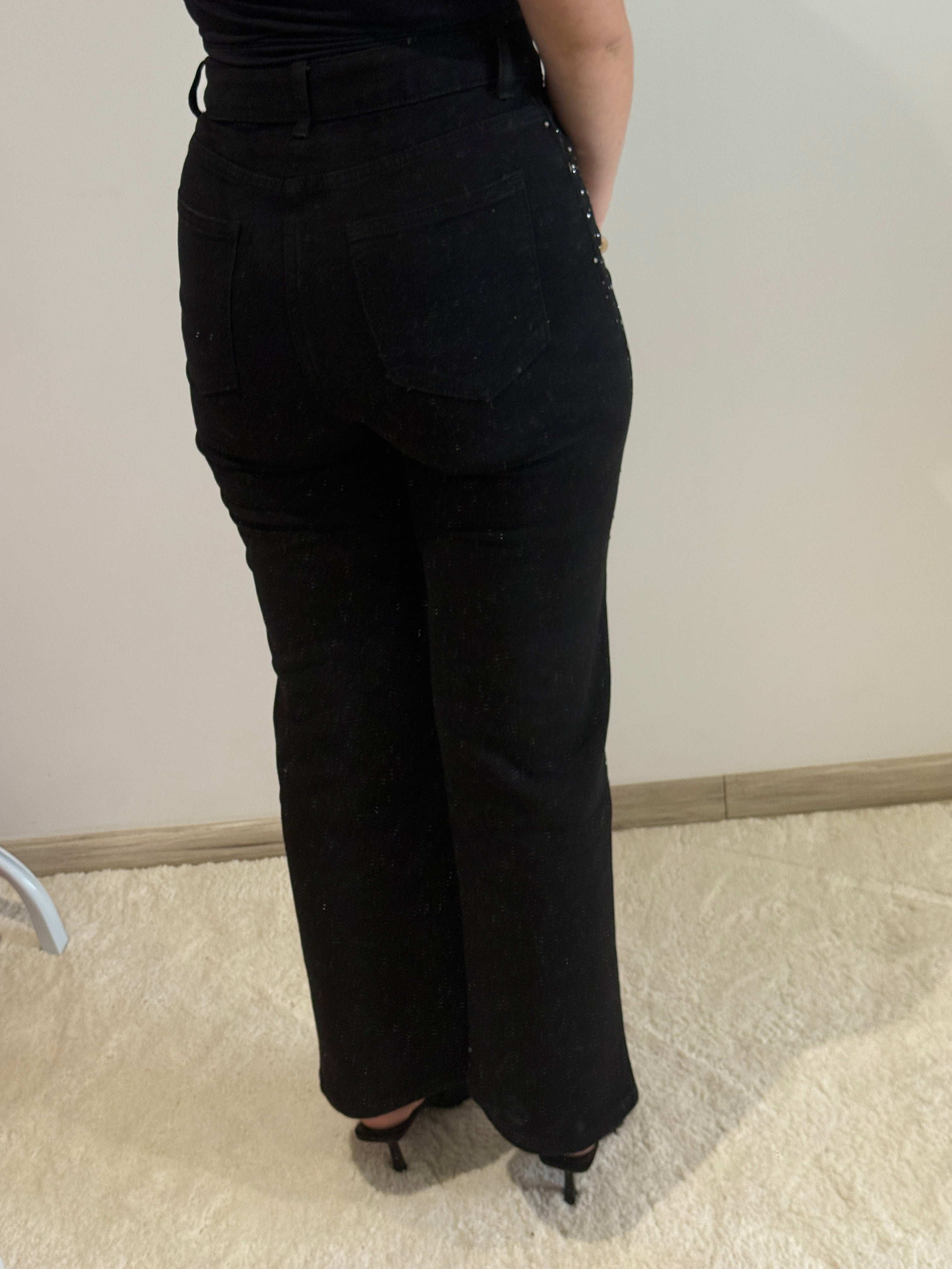 Jean noir à strass